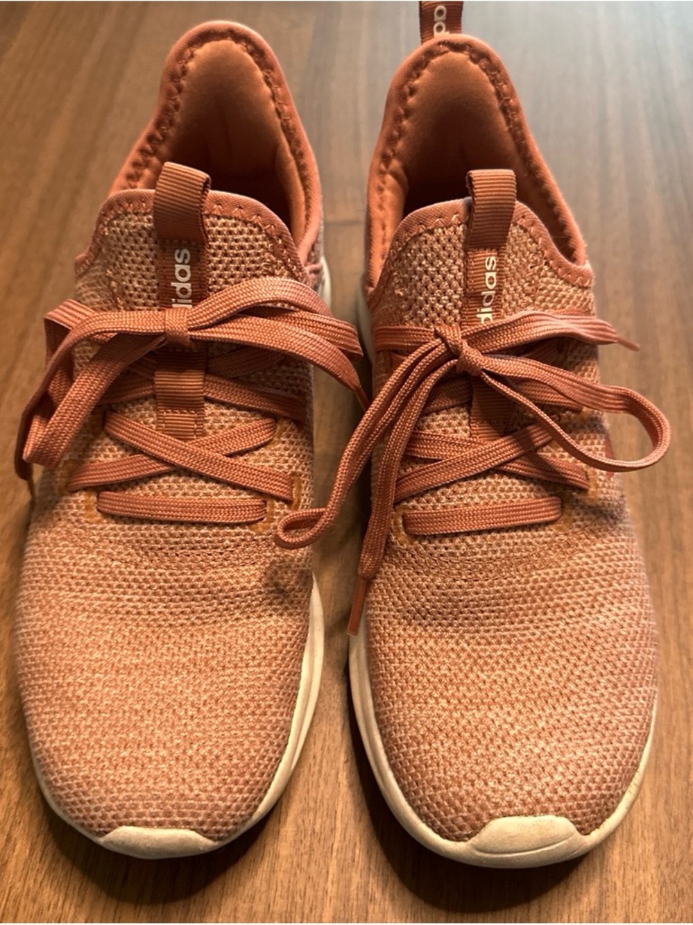 Adidas Women’s Light Rose Cloudform Knit Running Shoes